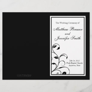 Programme mariage d'ordre de service et de cérémon
