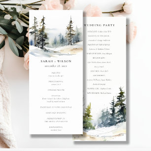 Programme Mariage du paysage de neige des pins d'h