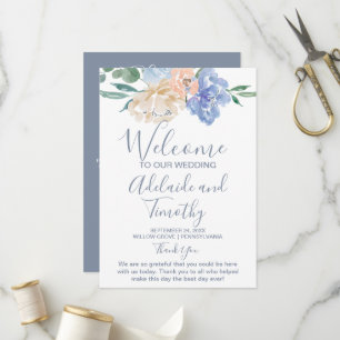 Programme Mariage Dusty Blue Florals