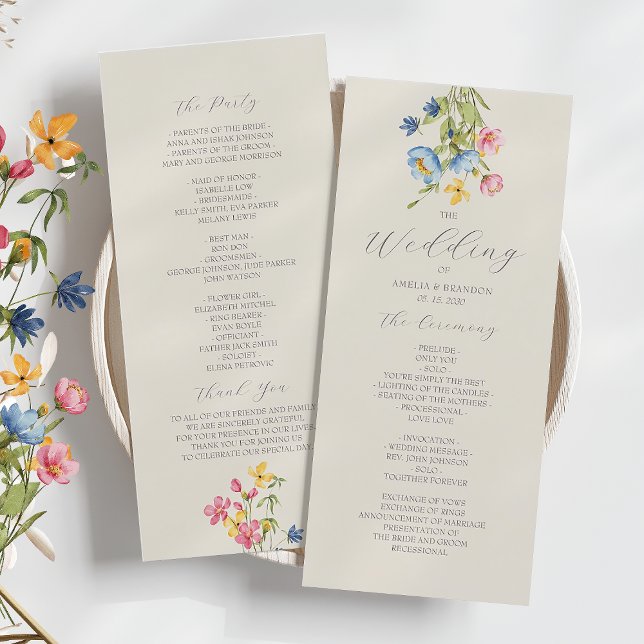 Programme Mariage Fleur sauvage rustique (Créateur téléchargé)