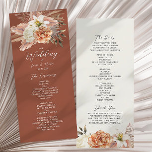 Programme Mariage Floral Bohème Rustique