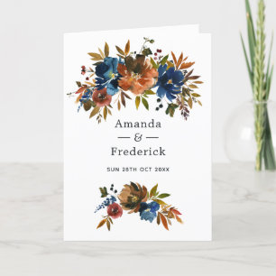 Programme Mariage floral Ginger and Navy