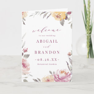 Programme Mariage floral mauve de jardin romantique