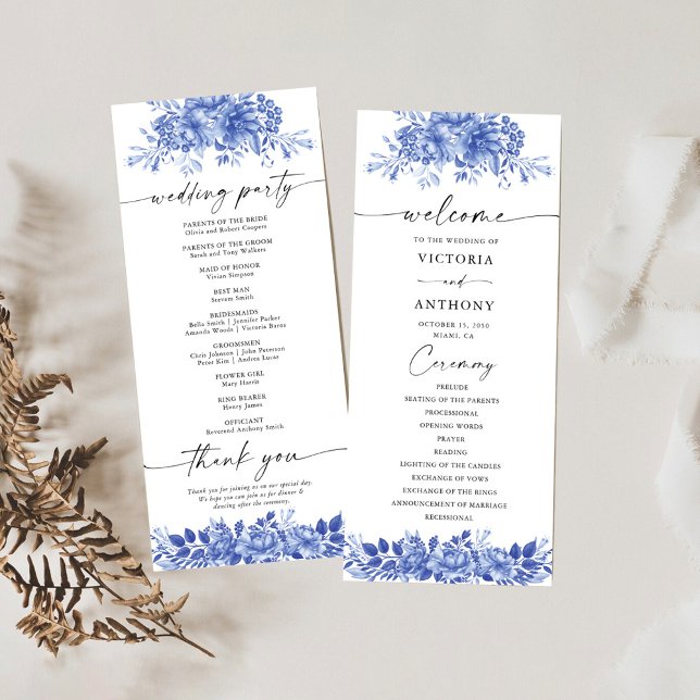 Programme Mariage Floral Porcelain Floral (Créateur téléchargé)