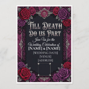Programme Mariage Halloween gothique jusqu'à ce que la mort 