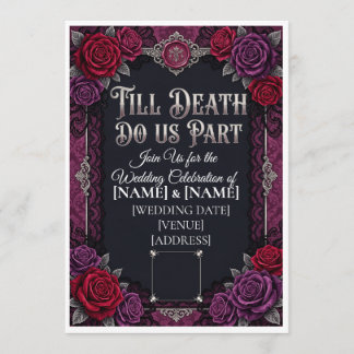 Programme Mariage Halloween gothique jusqu'à ce que la mort