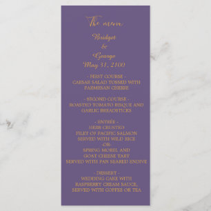 Programme mariage lilac moderne simple déco