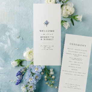 Programme Mariage minimaliste de chardon bleu
