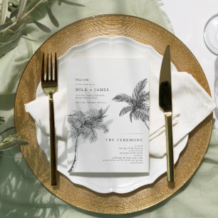 Programme Mariage minimaliste tropical moderne
