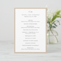 Mariage Moderne Monogramme Neutre Élégant et Terri
