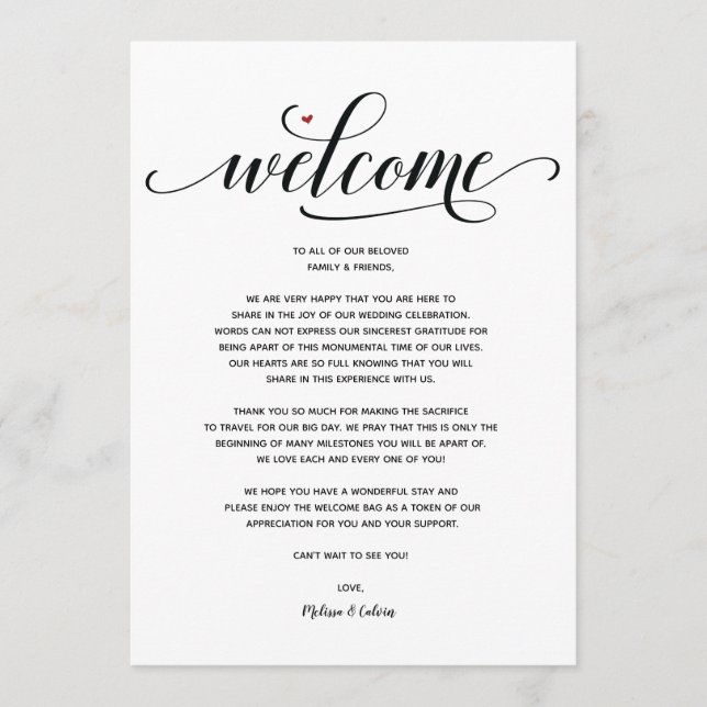Programme Mariage moderne Welcome and Itinerary card v25 (Devant)