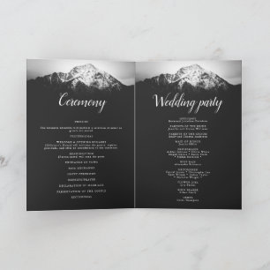 Programme Mariage noir et blanc sous les montagnes