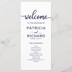 Programme mariage Ordre de service Chic Marine Ble
