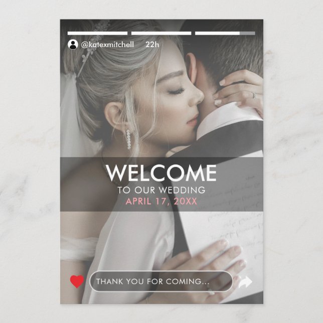 Programme Mariage photo de Social Media Story (Devant)