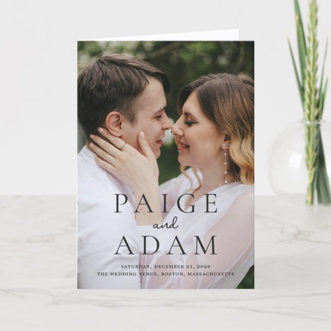 Programme Mariage Photo Editorial Moderne (Devant)