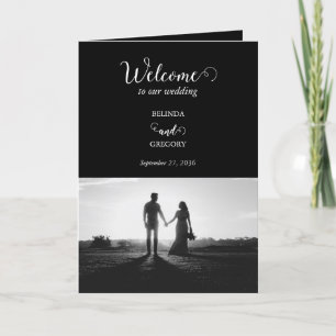 Programme Mariage photo en noir blanc Commande de service