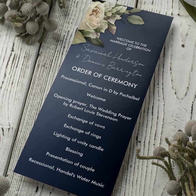 Programme Mariage Rose Dusty Blue Boho (Créateur téléchargé)