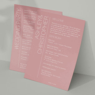 Programme Mariage Rose minimaliste moderne Dusty