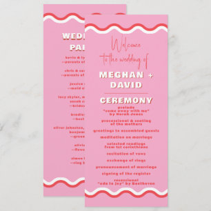 Programme Mariage rouge rose rose rouge rétro