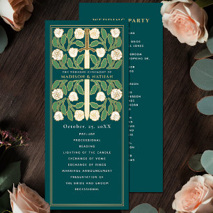 Programme Mariage Royal Épée Fleurie Blanche Turquoise Or