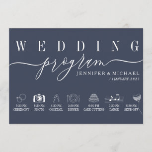 Programme Mariage Timeline cérémonie planification simple