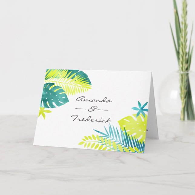 Programme Mariage turquoise et citron tropical (Devant)