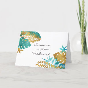 Programme Mariage turquoise et Gold Tropical