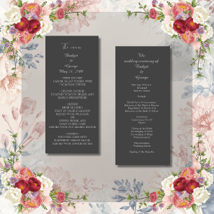 Programme mariage vintage déco moderne onyx noir