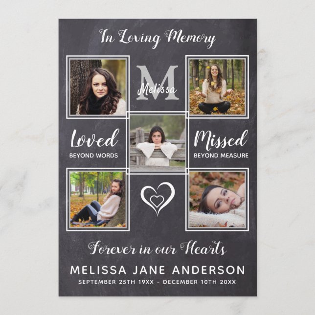 Programme Mémorial Rustique 5 Photos Ordre de service Funéra (Devant)