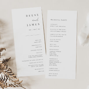 Programme minimal de mariage de script moderne