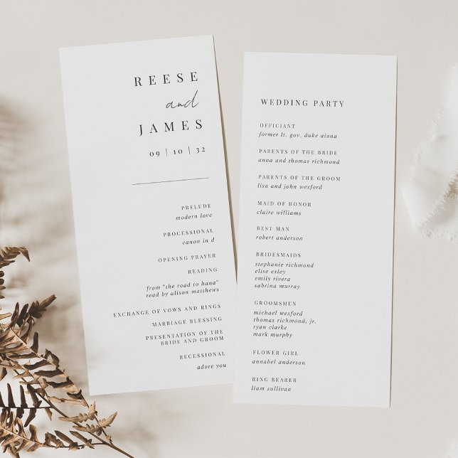 Programme minimal de mariage de script moderne (Créateur téléchargé)