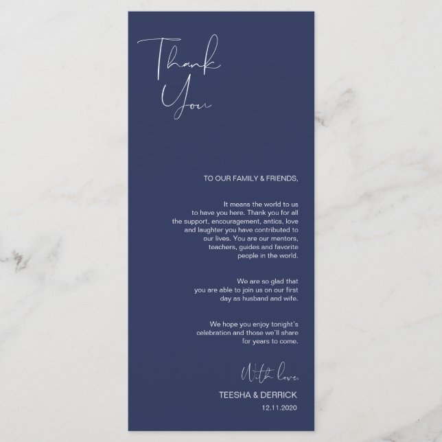 Programme Minimalisme Marine Script Emplacement de réglage M (Devant)