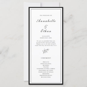 Programme minimaliste de cérémonie des Mariages de