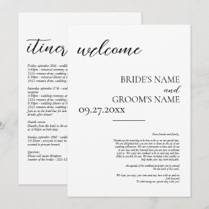 Programme minimaliste moderne simple Mariage