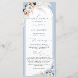 Programme Moderne bleu poussiéreux fleurs d'hiver arc tropic