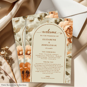 Programme Moderne Boho Brûlé Orange Beige Sage Jour de Maria