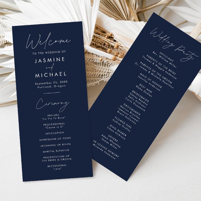 Programme moderne de mariage de la Marine Script (Créateur téléchargé)