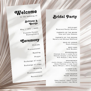 Programme moderne de mariage rétro
