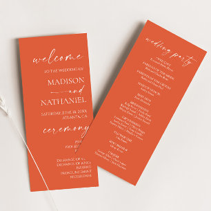 Programme Moderne minimaliste Élégant Vérone Sunset Mariage