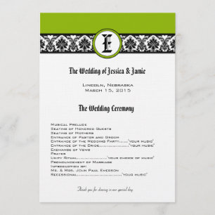 Programme Monogramme Black Mariage damassé