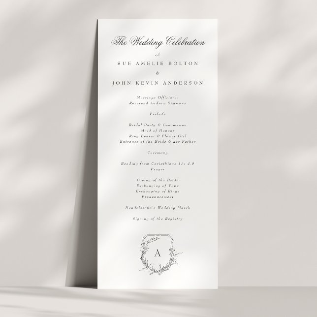 Programme monogramme floral vintage classique (Créateur téléchargé)