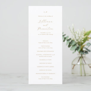 Programme Monogramme Neutre Classique Élégant Mariage