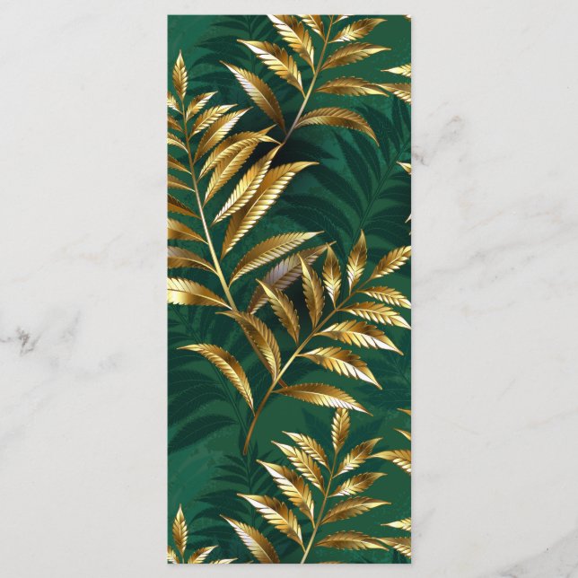 Programme Motif sans couture avec des fougères dorées (Devant)