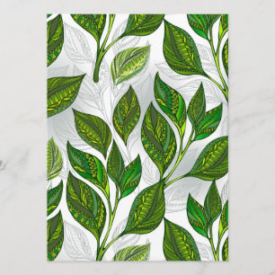 Programme Motif sans couture avec Feuilles de thé vert