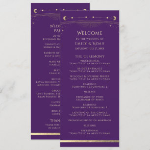 Programme Mystique violet or Sun Moon Stars Space