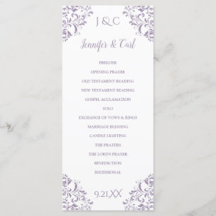 Programme Nadine Wedding Program   Longueur du thé (Lavande)