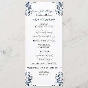 Programme Navy Blue Mariage damassé