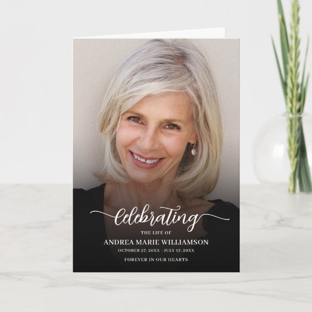 Programme Nécrologie funéraire Ordre de service Photo (Devant)