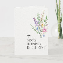 Newly Illumined in Christ Baptism Card