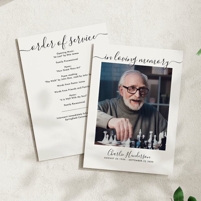 Programme Noir & blanc moderne écriture manuscrite de script (Créateur téléchargé)